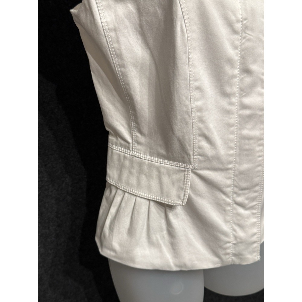 Rare! Kenneth Cole Women's Sleeveless Full Zip White Lined Top  NWT Size 8 - Picture 4 of 13